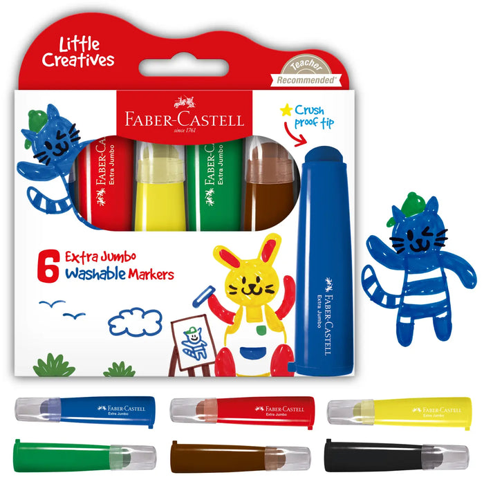 Little Creatives Ultra Washable Markers - Set of 6