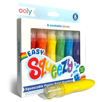 Easy Squeezy Squeezable Poster Paint Brushes - Set of 6