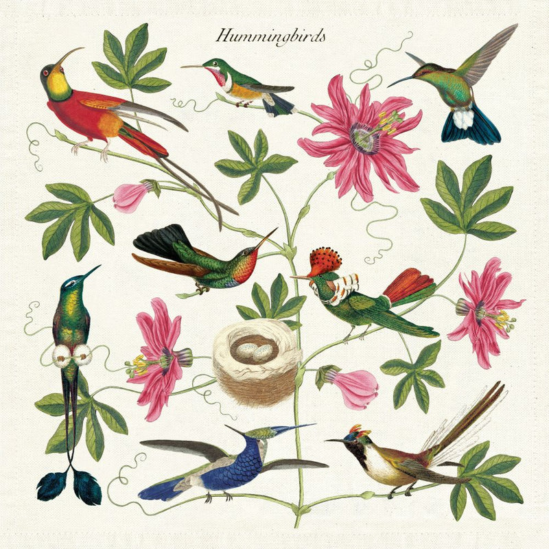 Vintage Napkins: Hummingbirds