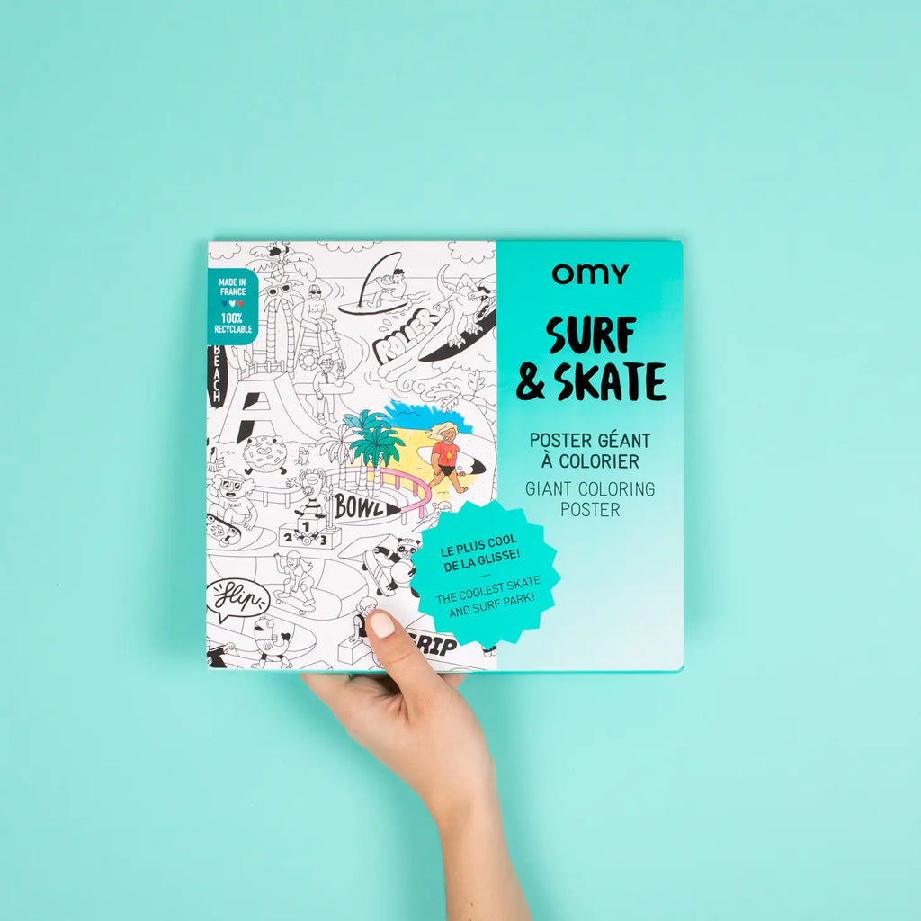 OMY | Surf & Skate Giant Coloring Poster | Giant Coloring Poster