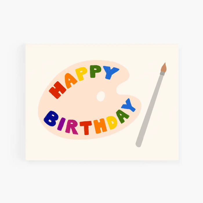 Happy Birthday Paint Palette Greeting Card