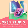 APRIL 6 • KIDS • OPEN STUDIO! art, play + create: Watercolor Coffee Filter Flowers!