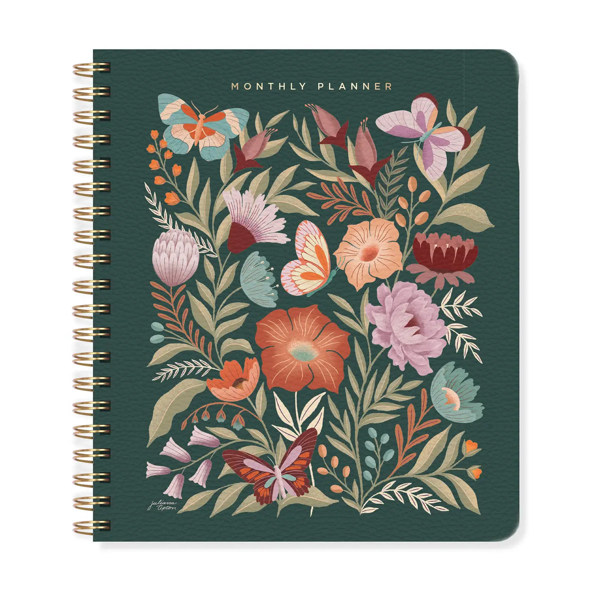 Jt Flowers Nondated Monthly Planner