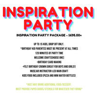 INSPIRATION PARTY PACKAGE