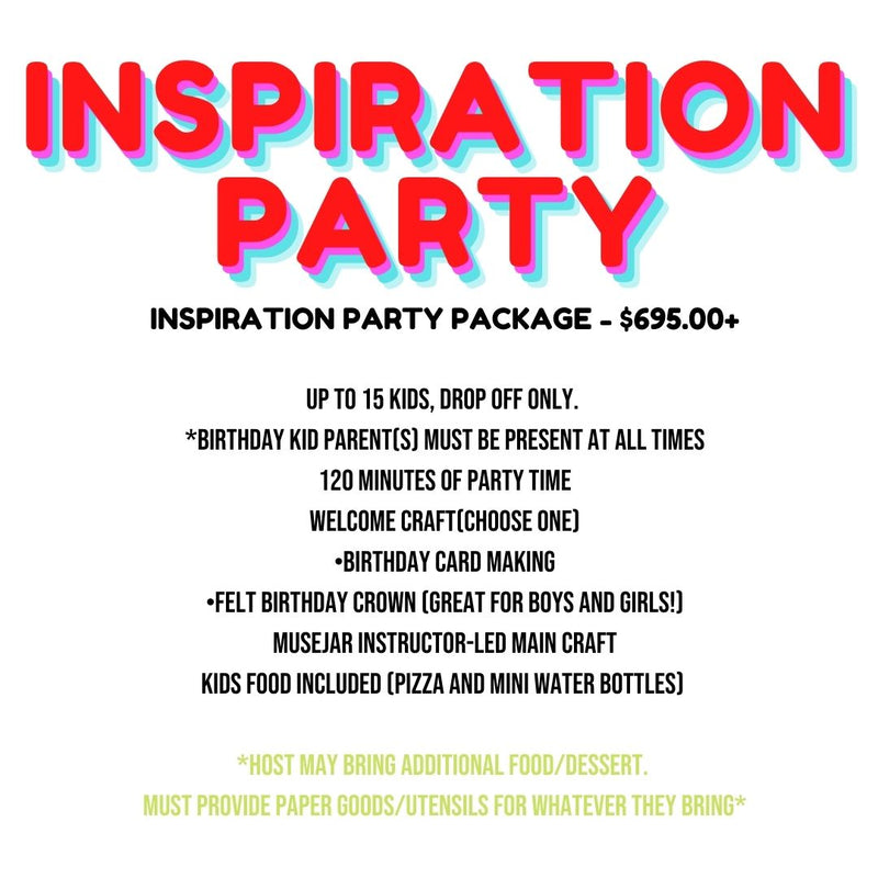 INSPIRATION PARTY PACKAGE