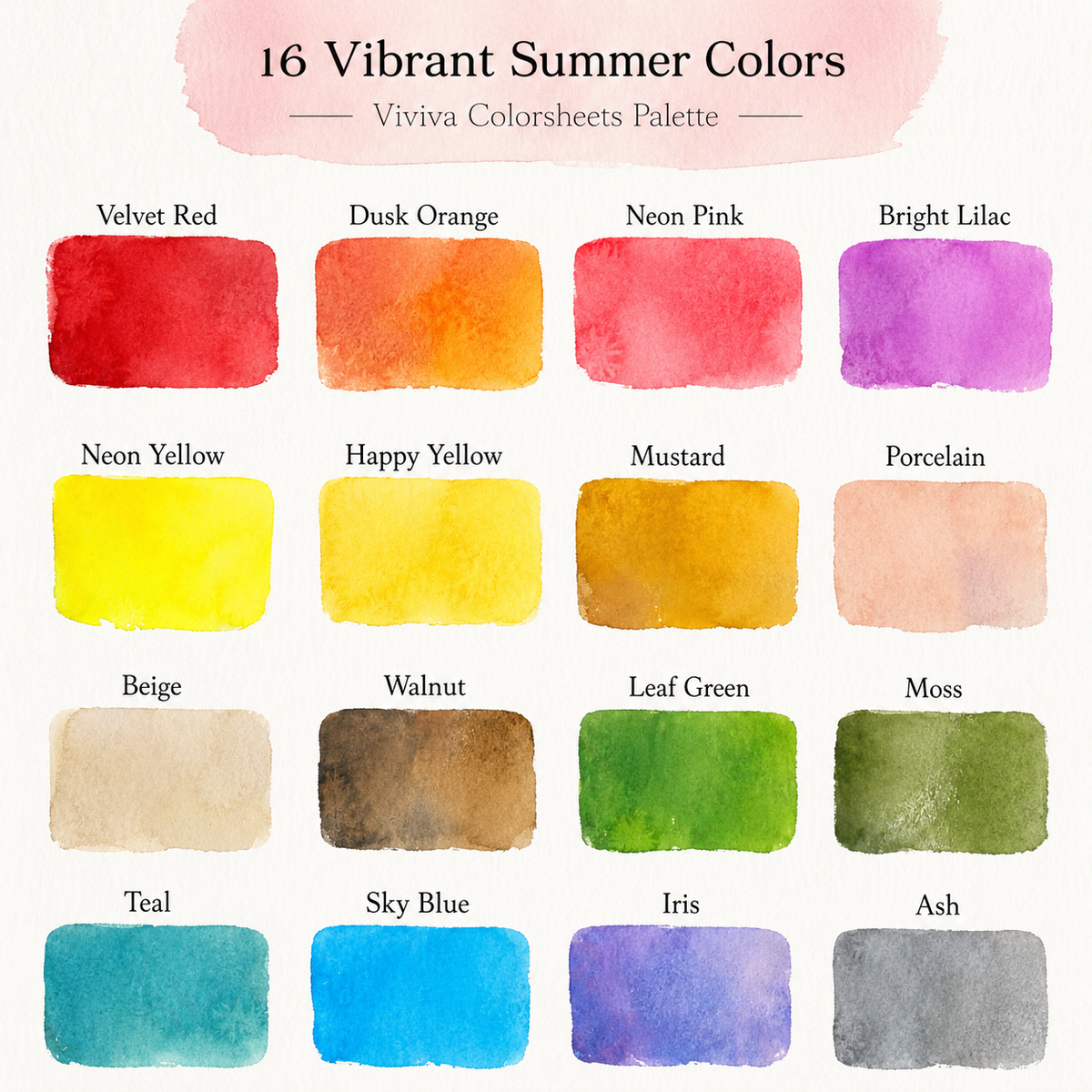 Summer Colorsheets - 16 colors |Vegan| Handmade | NEW LAUNCH