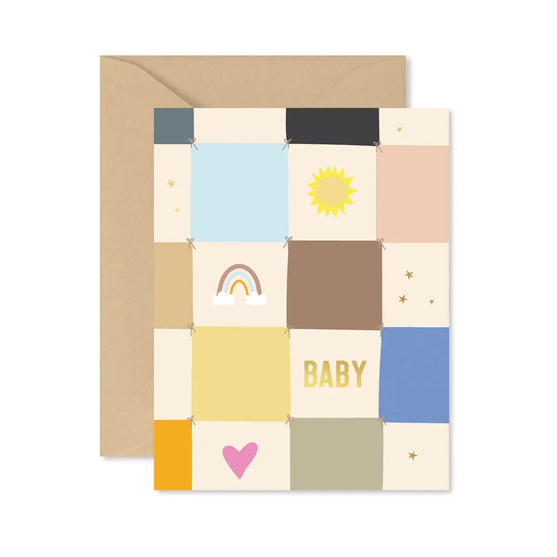 Checkerboard Baby Card