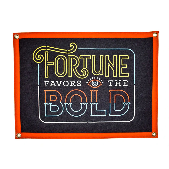 Fortune Favors the Bold Camp Flag