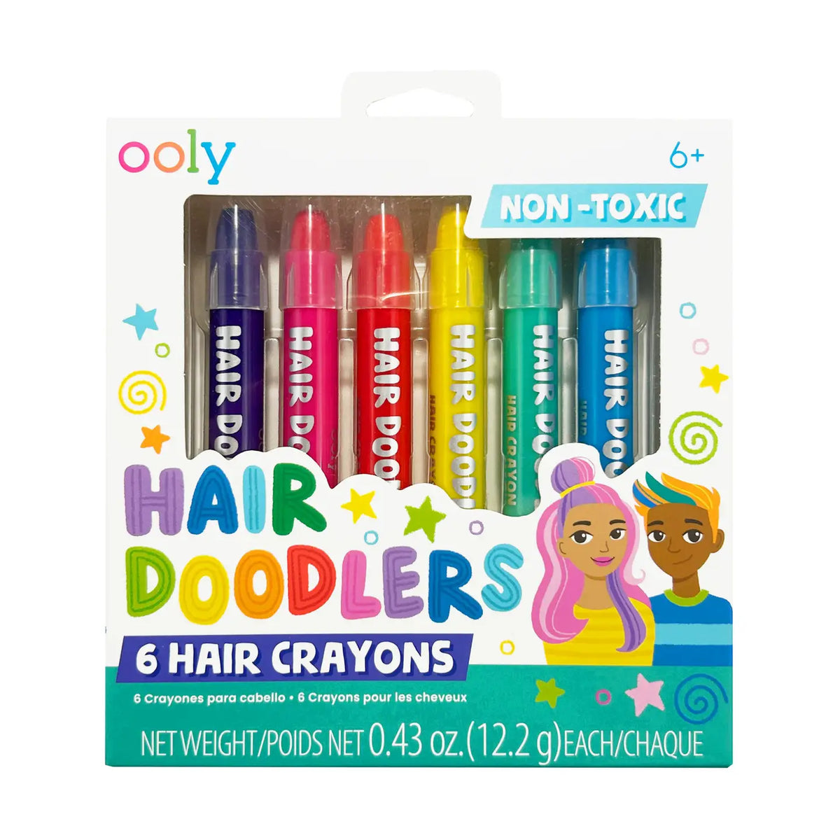 Hair Doodlers Hair Crayons - Set of 6