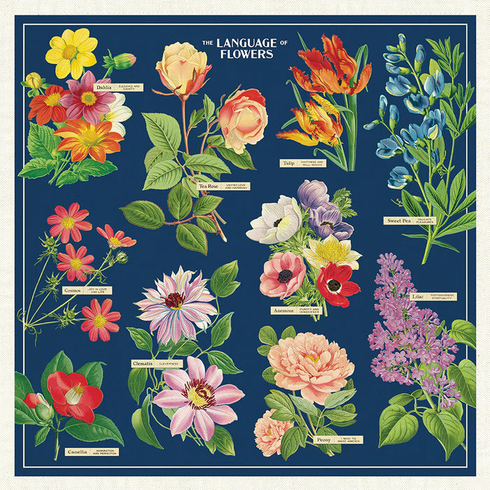 Vintage Napkins: Language of Flowers