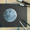 NOVEMBER 27 • Full Moon Charcoal Drawing