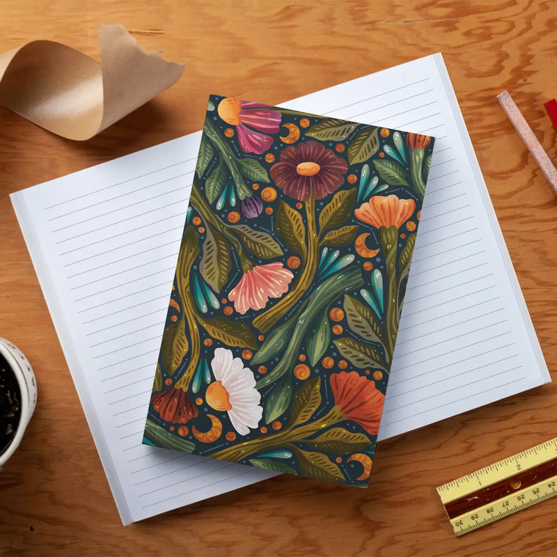 Nightsky Floral Classic Layflat Journal Notebook