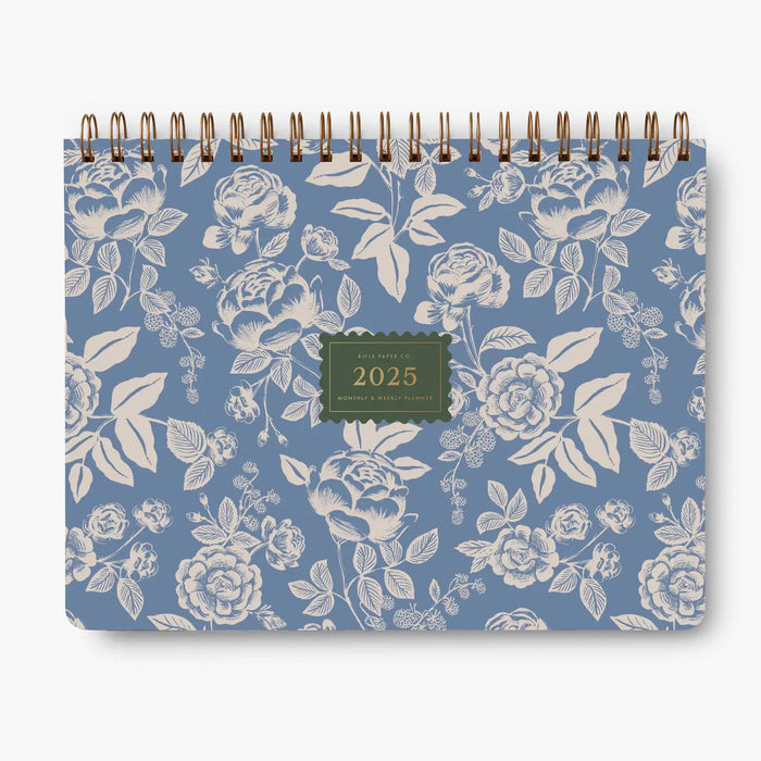 2025 English Rose 12-Month Top Spiral Planner