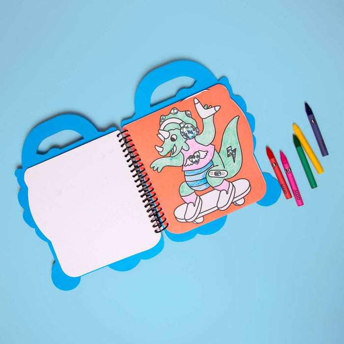 SUPER COLORING & STICKER BOOK - DINO