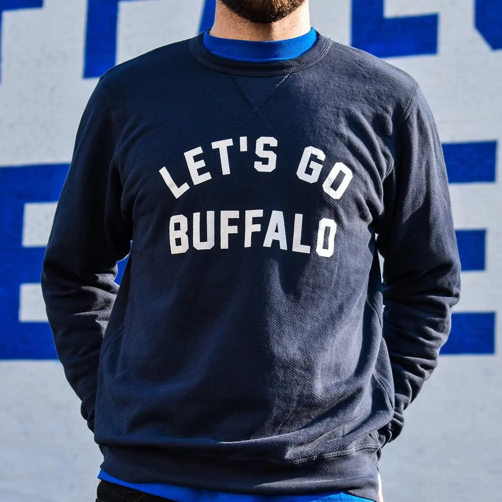 Let's Go Buffalo Red Crewneck Sweatshirt Buffalo Bills 