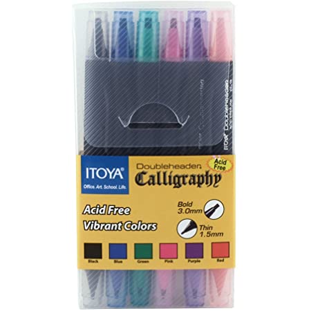 Calligraphy Marker Double Ended 6 Color