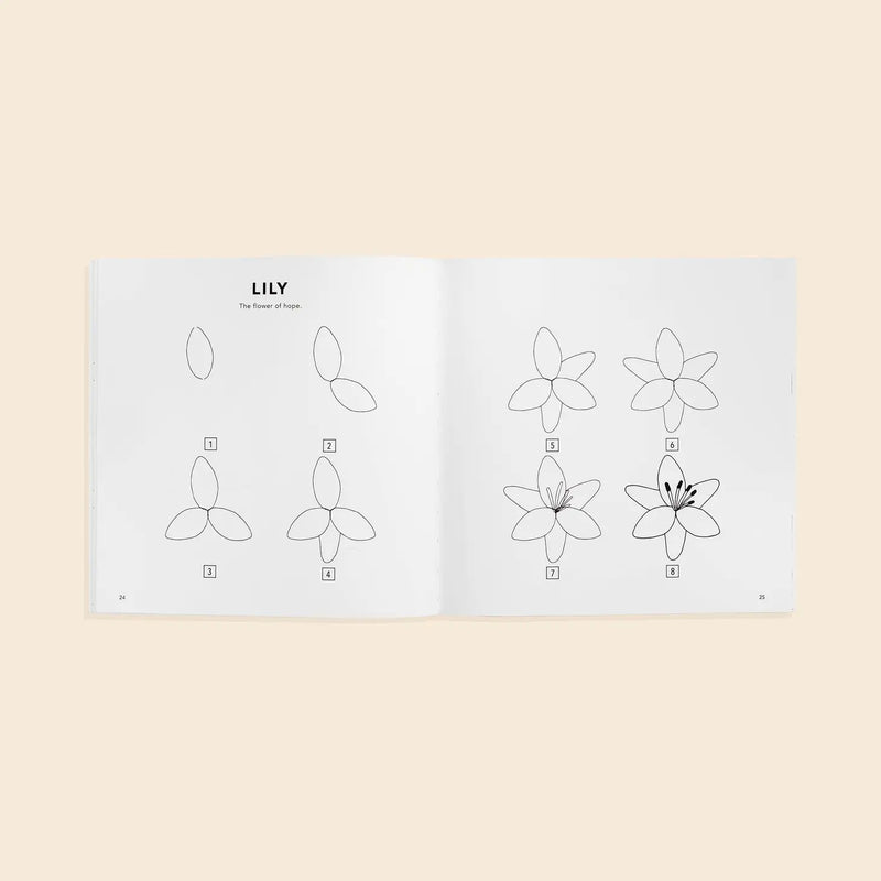 How to Draw Book for Kids:Modern Flowers