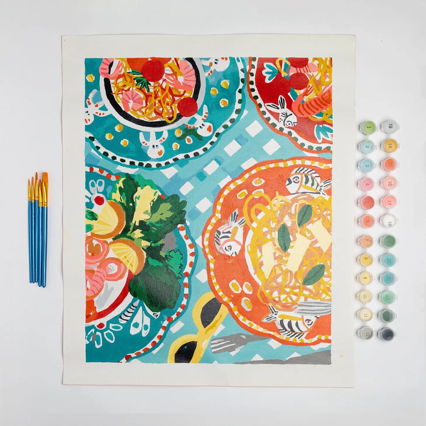 Spaghetti Party by Hebe Studio Paint by Numbers Framed Mini