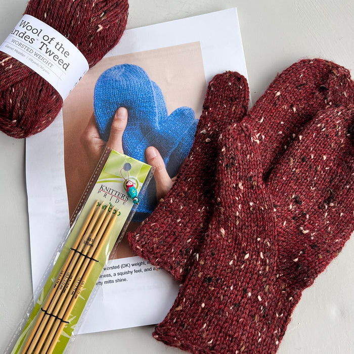 Do It Yourself Knitting Mitten Kit