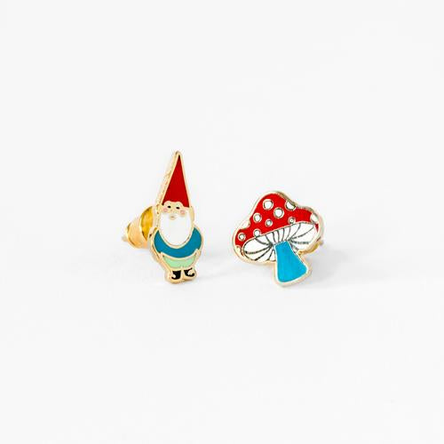 Gnome + Mushroom Earrings
