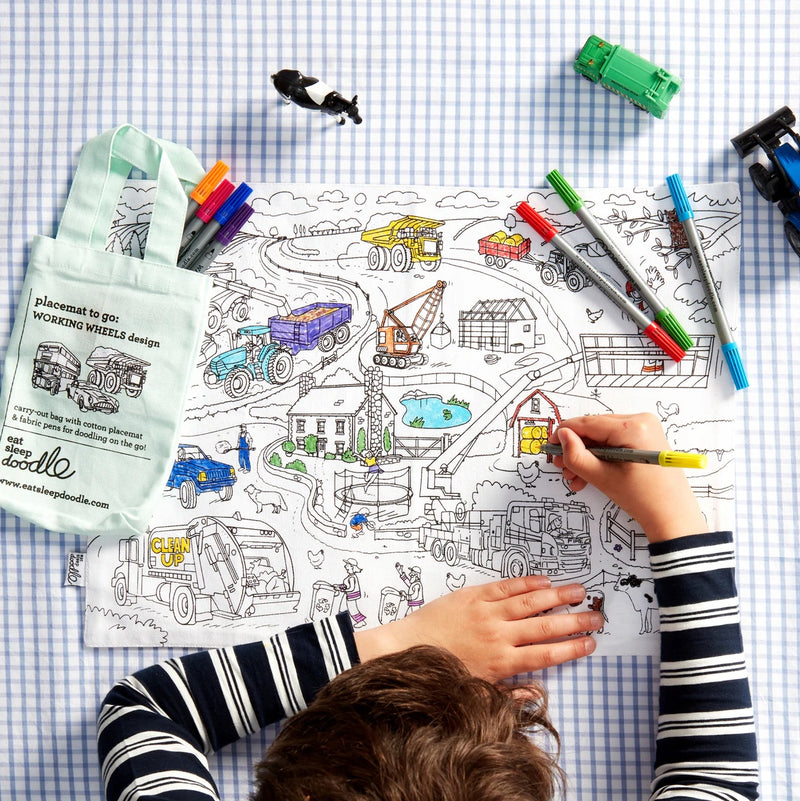 Working Wheels Placemat To Go