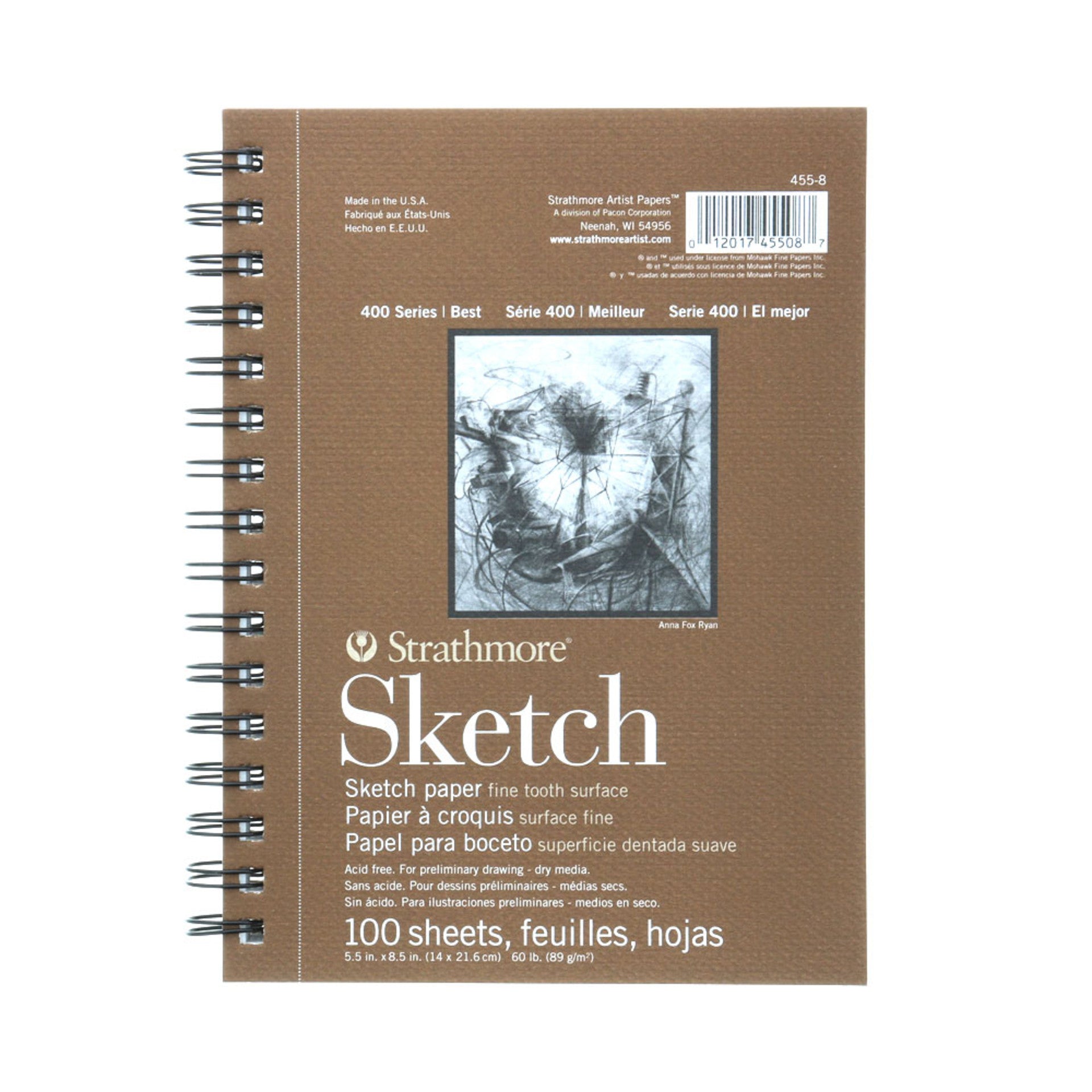 Strathmore 300 Series Sketch Pad - 11 x 14, Wire Bound, 100 Sheets