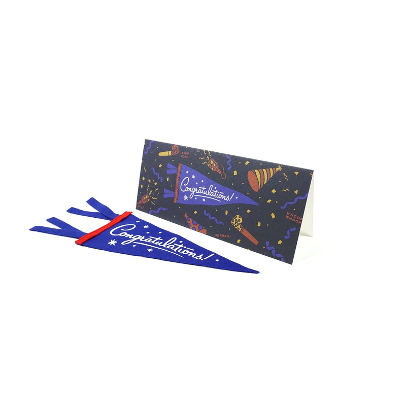 Congratulations Greeting Card and Mini Pennant