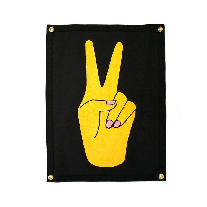 Peace Sign Camp Flag