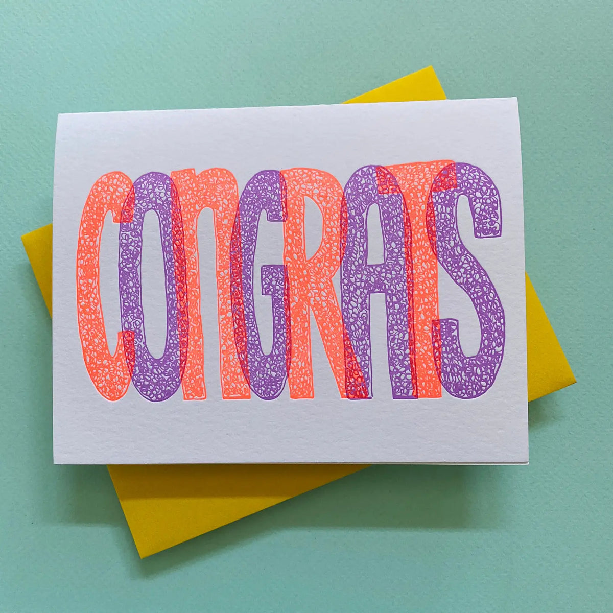 Neon Congrats Card