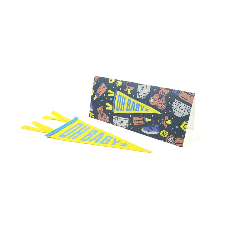 Oh Baby Greeting Card and Mini Pennant