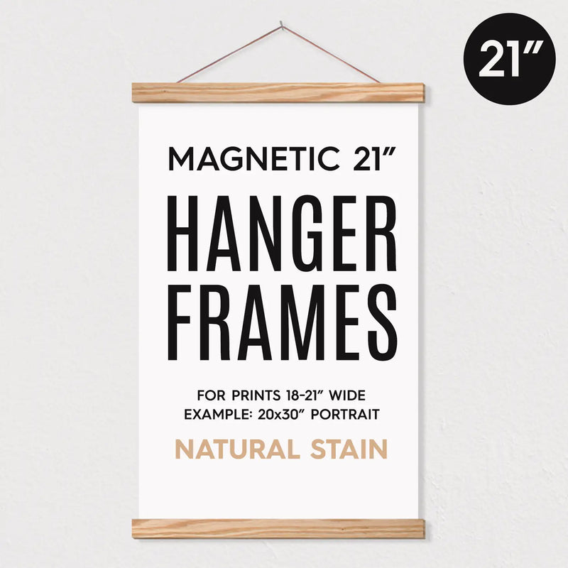 Magnetic Poster Hanger - 21" NATURAL PORTRAIT