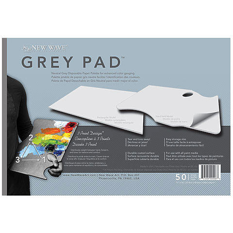 New Wave Grey Paper Palette Pad 11x16 50 Sheets