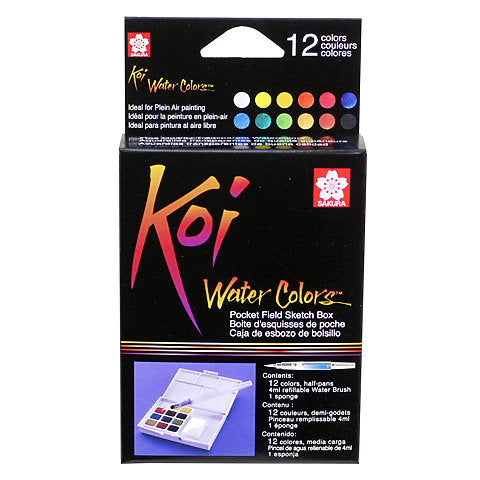 Koi Watercolors Pocket Field Sketch Box